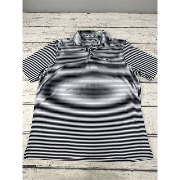 Vineyard Vines Other - Vineyard Vines Shirt Mens Extra Large Blue and White Striped Polo Performance